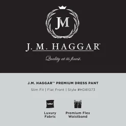 Haggar JMH Premium Stretch Mens Slim Fit Dress Flat Front Pant
