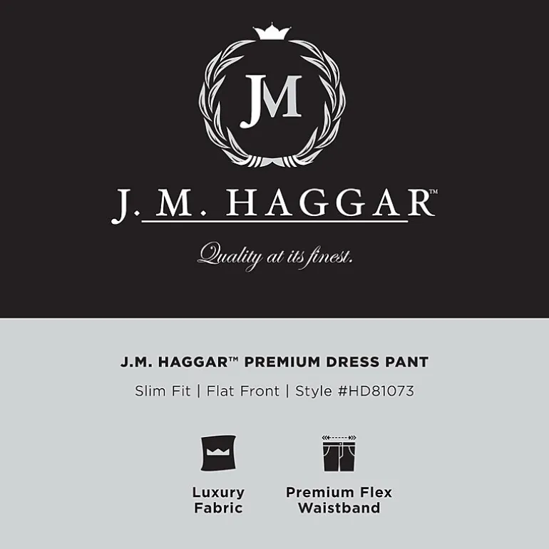 Haggar JMH Premium Stretch Mens Slim Fit Dress Flat Front Pant