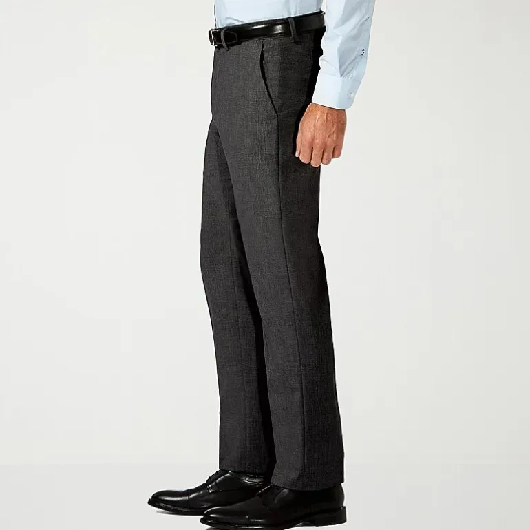 Haggar JMH Premium Stretch Mens Comfort Waistband Slim Fit Dress Flat Front Pant