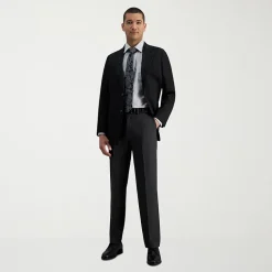 Haggar JMH Premium Stretch Mens Comfort Waistband Slim Fit Dress Flat Front Pant