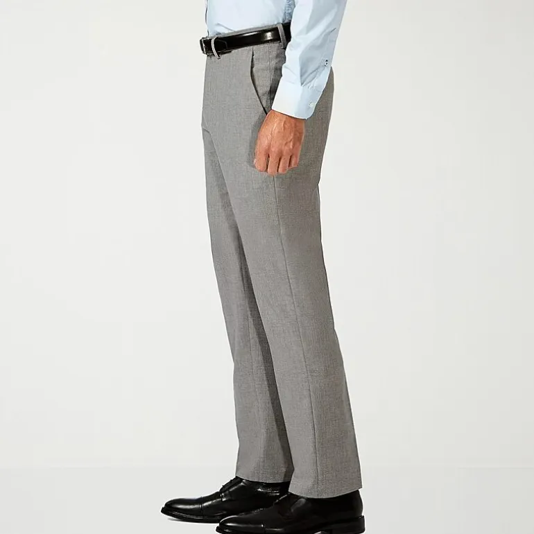 Haggar JMH Premium Stretch Mens Comfort Waistband Slim Fit Dress Flat Front Pant