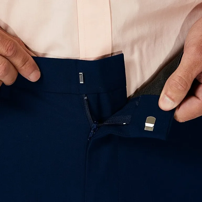 Haggar JMH Premium Stretch Mens Comfort Waistband Slim Fit Dress Flat Front Pant
