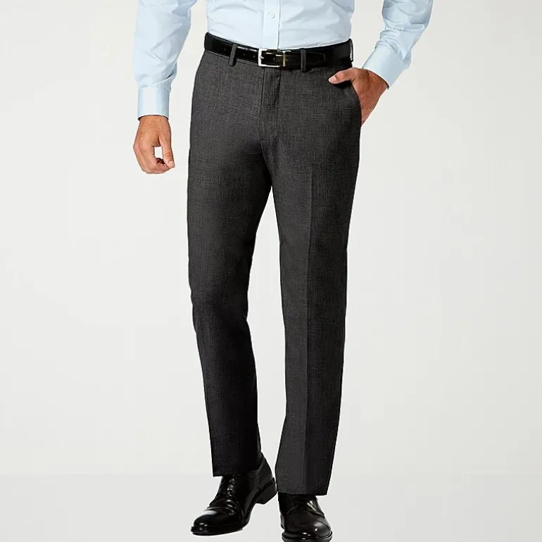 Haggar JMH Premium Stretch Mens Comfort Waistband Slim Fit Dress Flat Front Pant