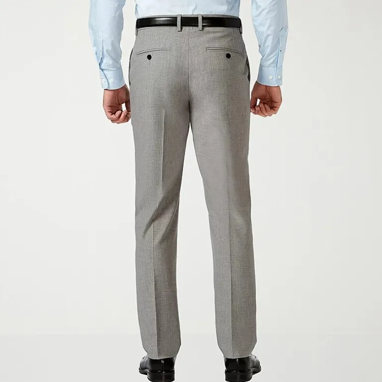 Haggar JMH Premium Stretch Mens Comfort Waistband Slim Fit Dress Flat Front Pant
