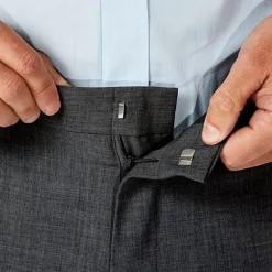Haggar JMH Premium Stretch Mens Comfort Waistband Slim Fit Dress Flat Front Pant