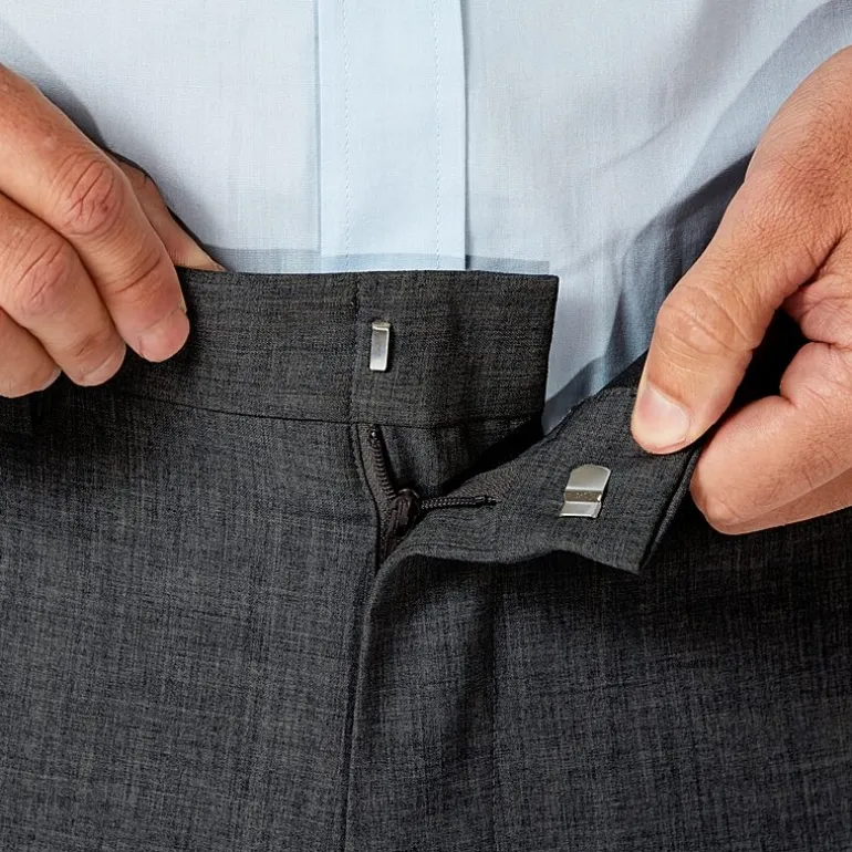 Haggar JMH Premium Stretch Mens Comfort Waistband Slim Fit Dress Flat Front Pant
