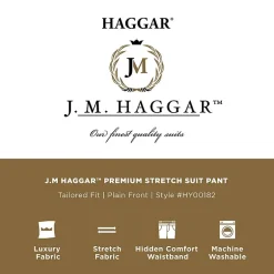 Haggar JMH Premium Stretch Mens Classic Fit Flat Front Suit Pant