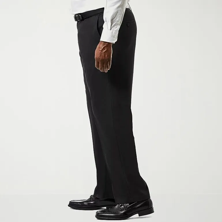 Haggar JMH Premium Stretch Sharkskin Mens Big Stretch Fabric Classic Fit Flat Front Suit Pant