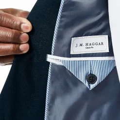 Haggar JMH Premium Stretch Sharkskin Mens Stretch Fabric Classic Fit Big and Tall Suit Jacket