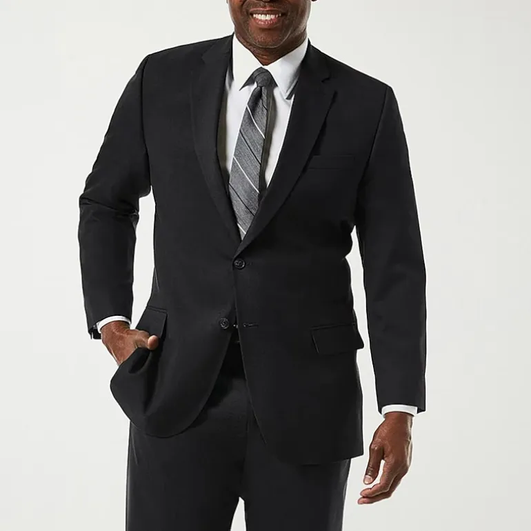 Haggar JMH Premium Stretch Sharkskin Mens Stretch Fabric Classic Fit Big and Tall Suit Jacket