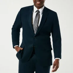 Haggar JMH Premium Stretch Sharkskin Mens Stretch Fabric Classic Fit Big and Tall Suit Jacket