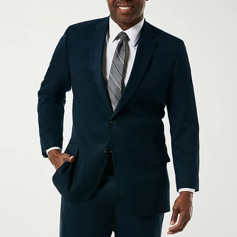 Haggar JMH Premium Stretch Sharkskin Mens Stretch Fabric Classic Fit Big and Tall Suit Jacket