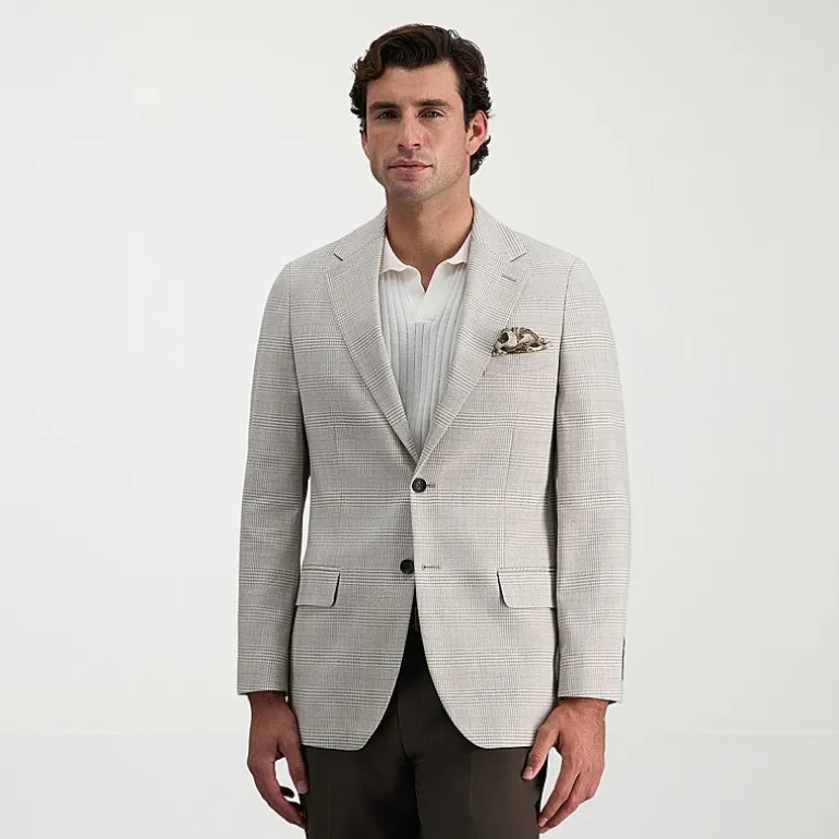 Haggar JMH Tailored Prince Of Wales Mens Plaid Modern Fit Sport Coat