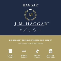 Haggar JMH Tailored Prominent Twill Mens Stretch Fabric Modern Fit Suit Separates