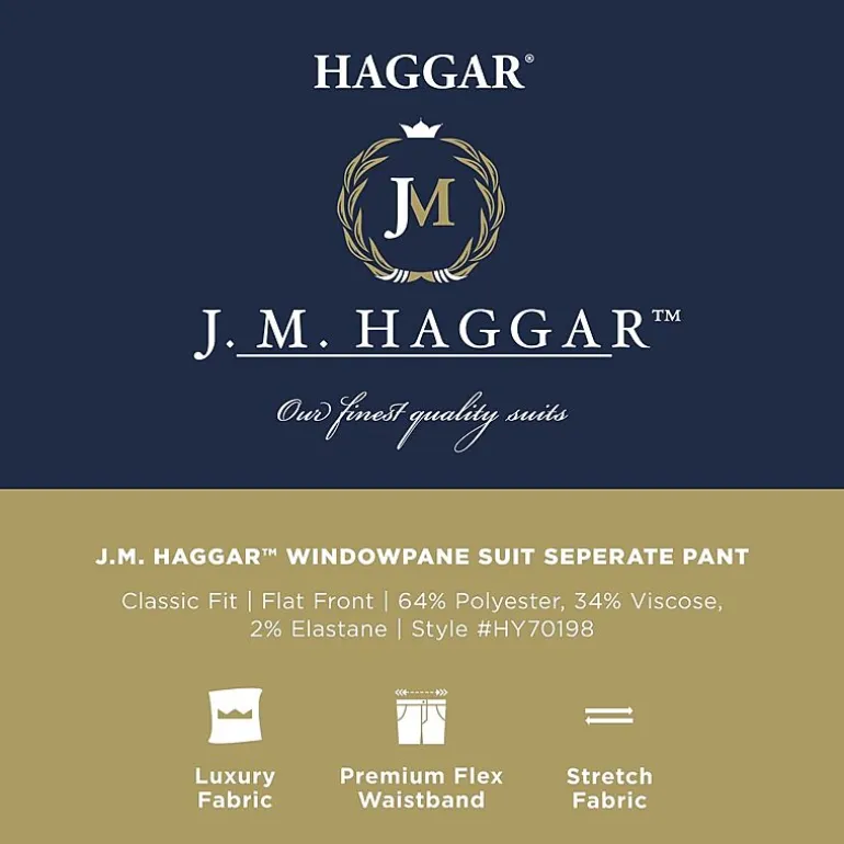Haggar JMH Tailored Windowpane Men’s Suit Separates