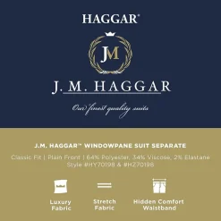Haggar JMH Tailored Windowpane Men’s Suit Separates