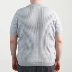 Haggar Johnny Collar Big and Tall Mens Short Sleeve Polo Sweater