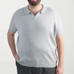 Haggar Johnny Collar Big and Tall Mens Short Sleeve Polo Sweater
