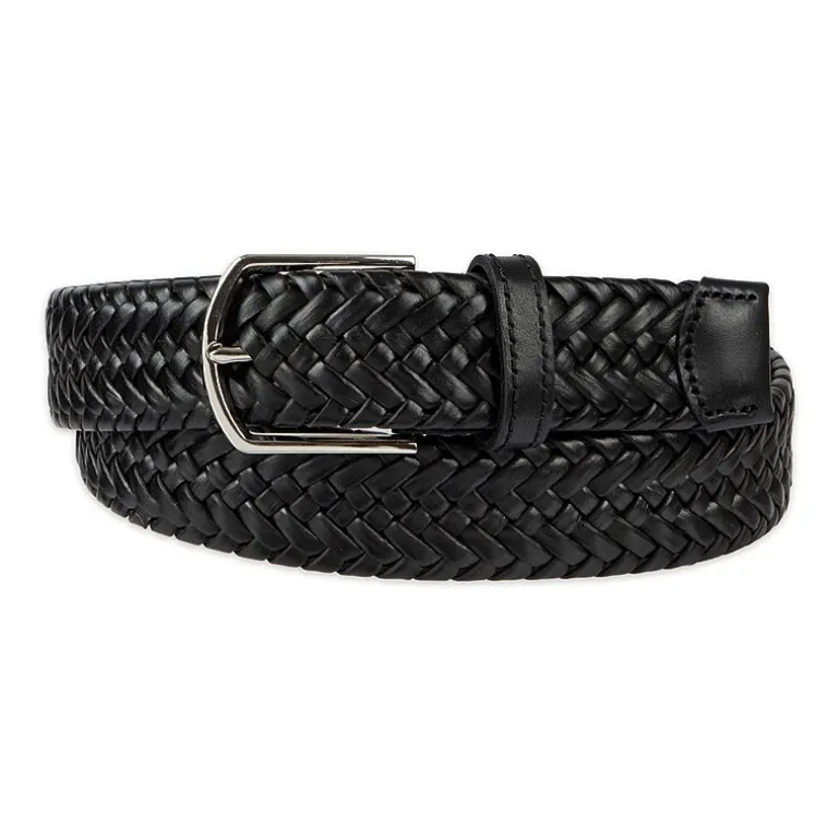 Haggar Leather 35mm Lace Mens Belt
