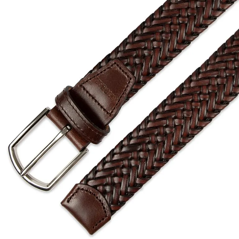 Haggar Leather 35mm Lace Mens Belt