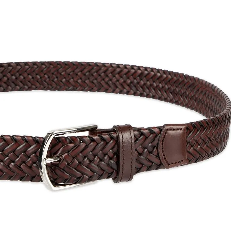 Haggar Leather 35mm Lace Mens Belt