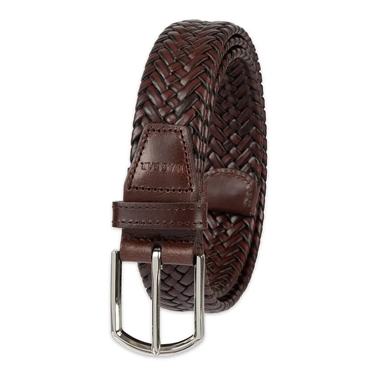 Haggar Leather 35mm Lace Mens Belt