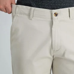 Haggar Life Khaki Chino Mens Comfort Waistband Slim Fit Flat Front Pant