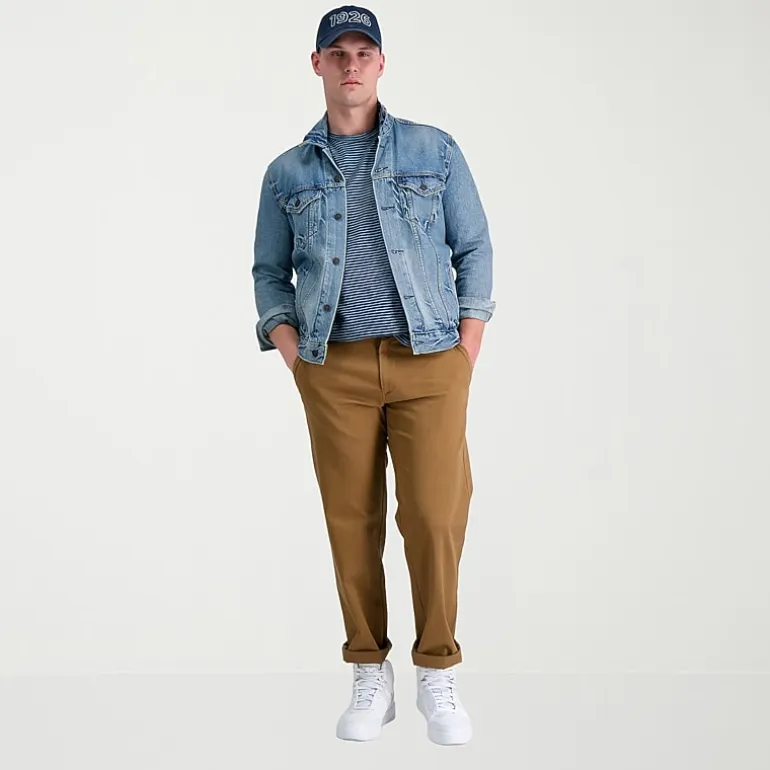 Haggar Life Khaki Comfort Chino Mens Comfort Waistband Straight Fit Flat Front Pant
