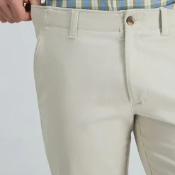 Haggar Life Khaki Comfort Chino Mens Comfort Waistband Straight Fit Flat Front Pant
