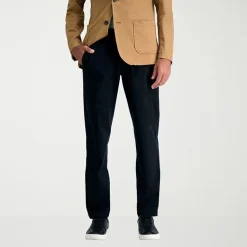Haggar Life Khaki Comfort Chino Mens Comfort Waistband Straight Fit Flat Front Pant