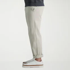 Haggar Life Khaki Comfort Chino Mens Comfort Waistband Straight Fit Flat Front Pant