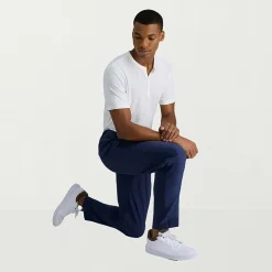 Haggar Life Khaki Flex Mens Comfort Waistband Straight Fit Flat Front Pant