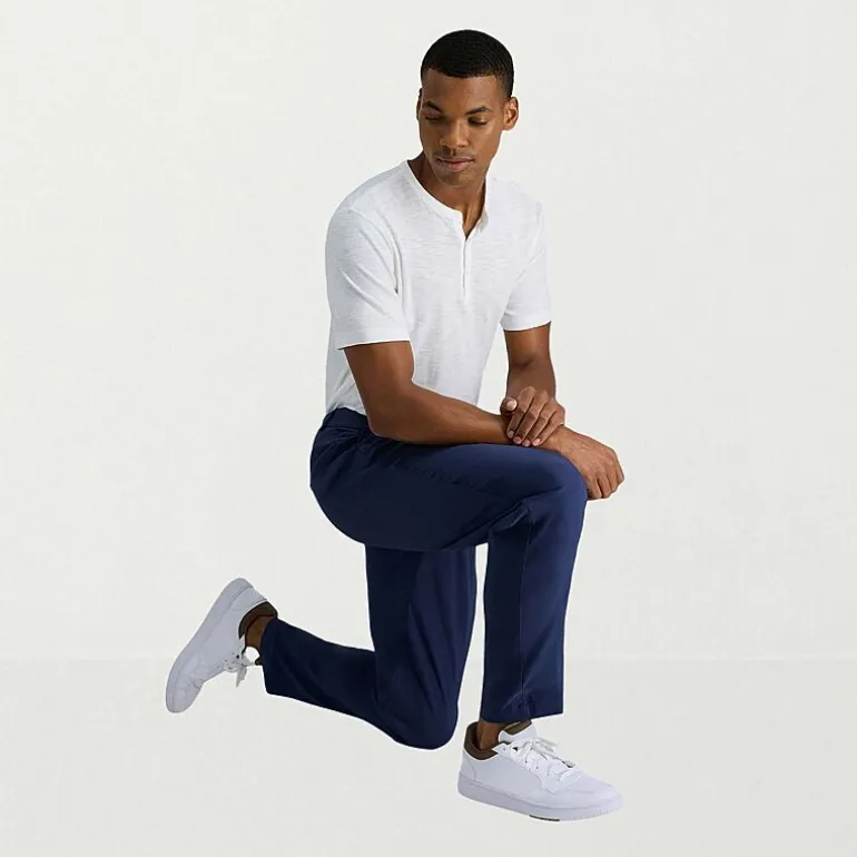 Haggar Life Khaki Flex Mens Comfort Waistband Straight Fit Flat Front Pant
