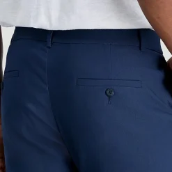 Haggar Life Khaki Flex Mens Comfort Waistband Straight Fit Flat Front Pant