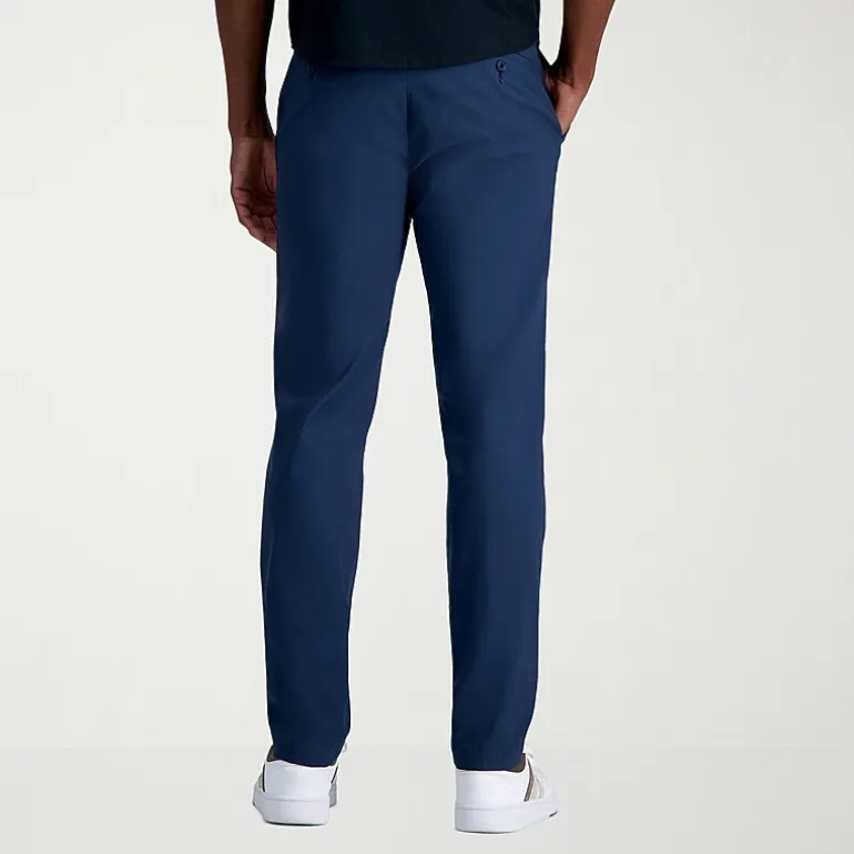 Haggar Life Khaki Flex Mens Comfort Waistband Straight Fit Flat Front Pant