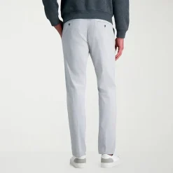 Haggar Life Khaki Flex Mens Comfort Waistband Straight Fit Flat Front Pant