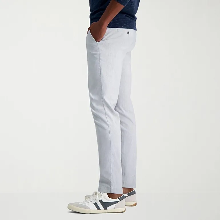 Haggar Life Khaki Mens Comfort Waistband Slim Fit Flat Front Pant