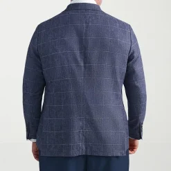 Haggar Mens Big and Tall Windowpane Classic Fit Sport Coat