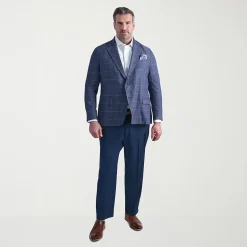 Haggar Mens Big and Tall Windowpane Classic Fit Sport Coat