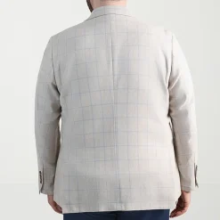 Haggar Mens Big and Tall Windowpane Classic Fit Sport Coat