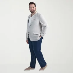 Haggar Mens Big and Tall Windowpane Classic Fit Sport Coat