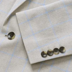 Haggar Mens Big and Tall Windowpane Classic Fit Sport Coat