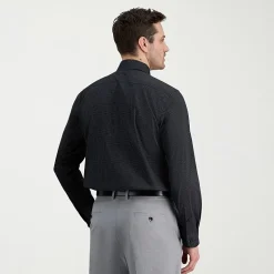 Haggar Mens Classic Fit Wrinkle Free Long Sleeve Dress Shirt