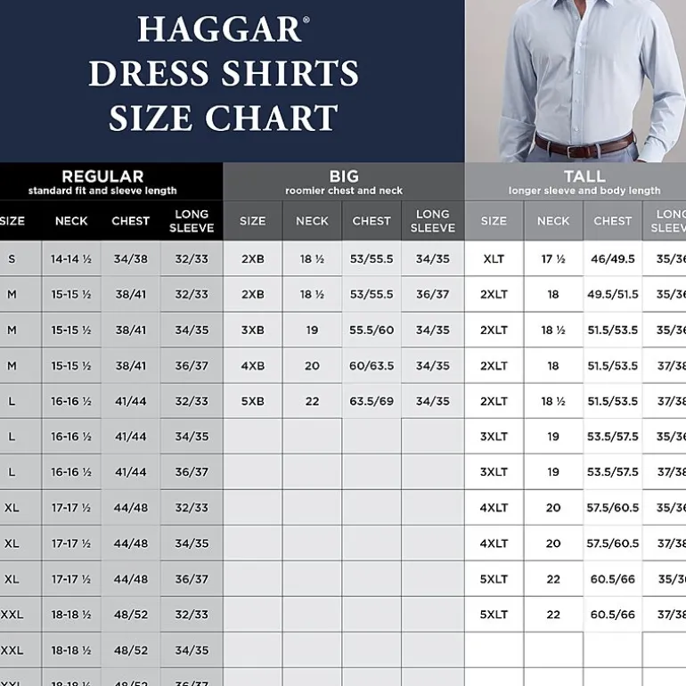 Haggar Mens Classic Fit Wrinkle Free Long Sleeve Dress Shirt