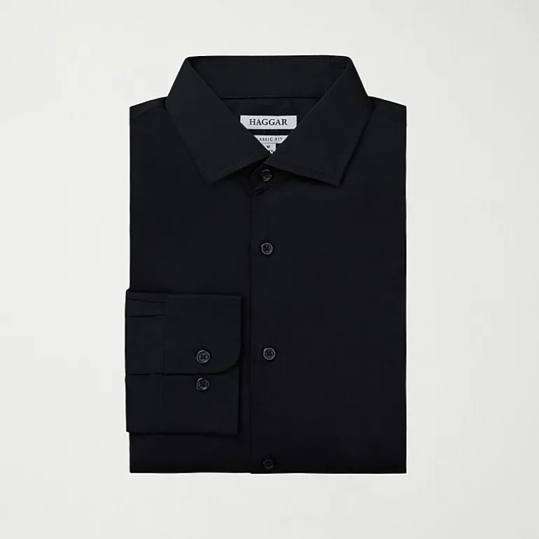 Haggar Mens Classic Fit Wrinkle Free Long Sleeve Dress Shirt