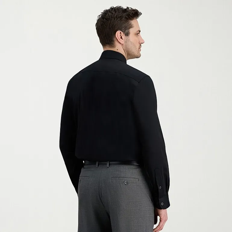Haggar Mens Classic Fit Wrinkle Free Long Sleeve Dress Shirt