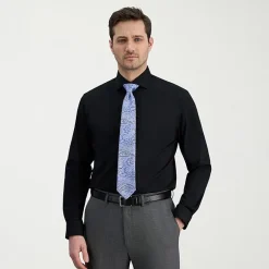 Haggar Mens Classic Fit Wrinkle Free Long Sleeve Dress Shirt