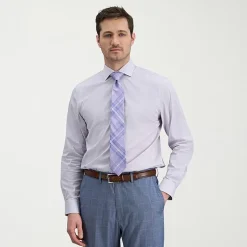 Haggar Mens Classic Fit Wrinkle Free Long Sleeve Dress Shirt
