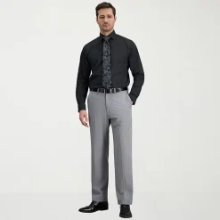 Haggar Mens Classic Fit Wrinkle Free Long Sleeve Dress Shirt