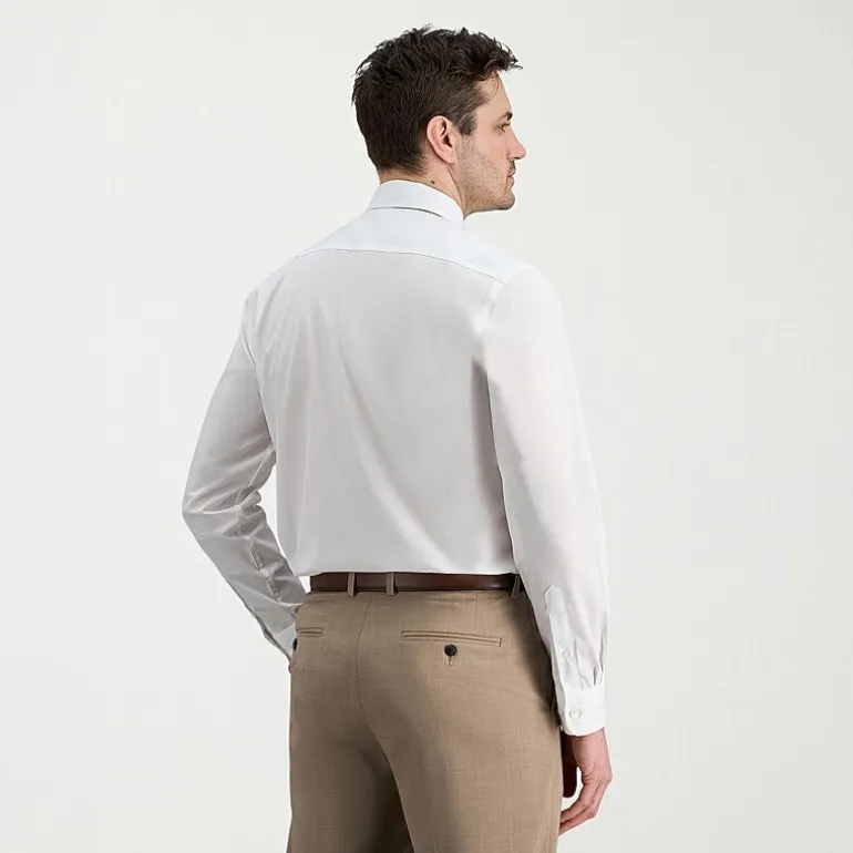 Haggar Mens Classic Fit Wrinkle Free Long Sleeve Dress Shirt